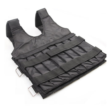 Gilet lesté 55x44cm 50kg gilet lesté réglable veste lestée convient à divers exercices de fitness gilet d'équipement de fitness